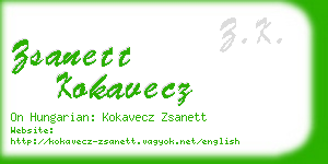 zsanett kokavecz business card